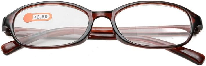 Daiso Oval Reading Glasses - Magnification +3.5 - Brown - Image 1